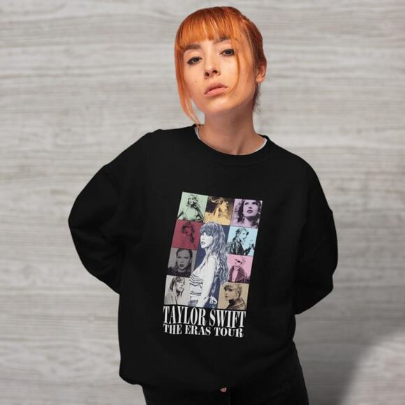 ★ Taylor Swift The Eras Tour Concert Merch Black Sweatshirt ★ - Picture 3 of 7